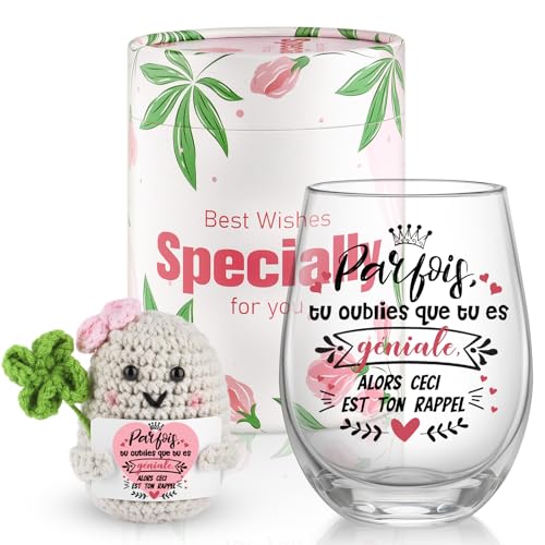 Cadeaux pour femmes Cadeau d'anniversaire pour petite amie Verres à vin Cadeau pour meilleure amie Cadeau d'adieu pour collègues Cadeaux de Noël pour femmes...