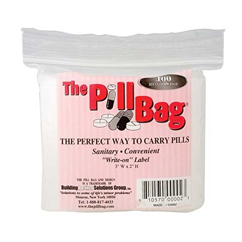 The Pill Bag, 100 Count Ziplock Bag Size 3