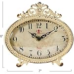 Creative Co Op Distressed Pewter Mantel Clock