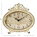 Creative Co-Op Distressed Pewter Mantel Clock, Cream