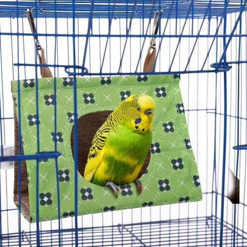 Image of KAMA BRIDAL Bird Nest Hanging Hammock Summer House Cage Tent for Small Pets Parrot Parakeet Myna Pigeon Parakeet Lovebird Nest Perch Stand Swing