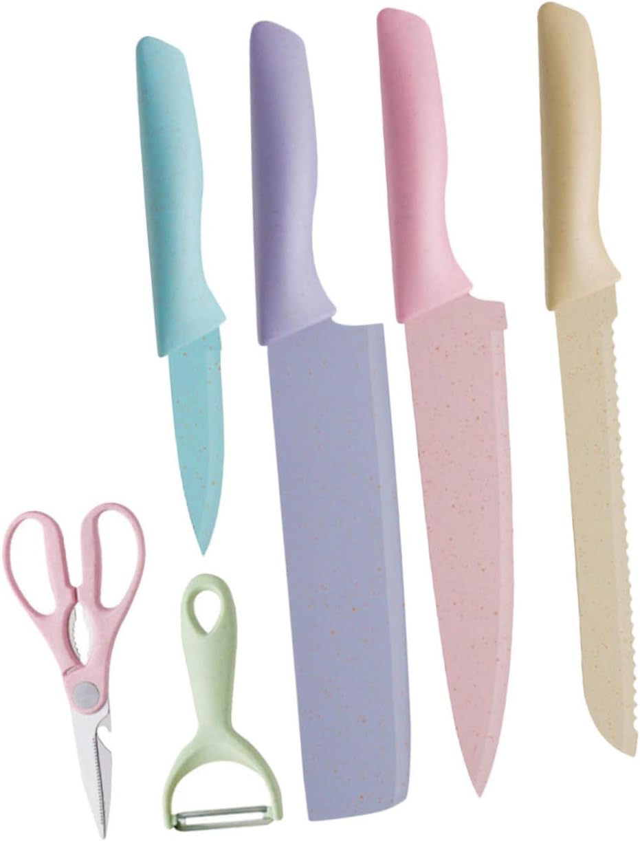 Set Cuchillos Cocina 6 Piezas Acero Inoxidable