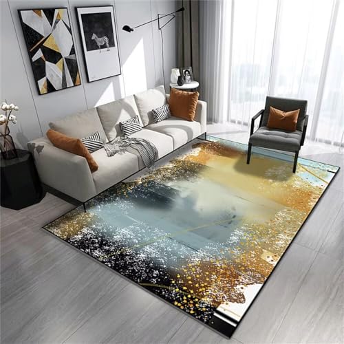 Tapis de salon moquette intérieure bleu rectangulaire 100x200 - 2