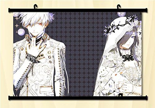 Aniplus Home Japanese Anime Tokyo Ghouls Kaneki Ken Kirishima Touka Poster Wall Scroll 23.6 X 17.7 Inches 041