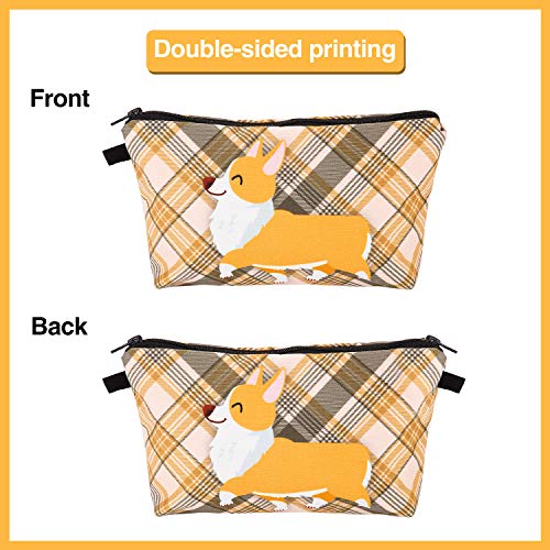 4-Pieces-Funny-Corgi-Dogs-Makeup-Bag-Travel-Small-Corgi-Cosmetic-Bag-Corgi-Pouch-Handbag-Organizer-Cash-Coin-Purse-Multifunction-Toiletry-Storage-Pouch-for-Women
