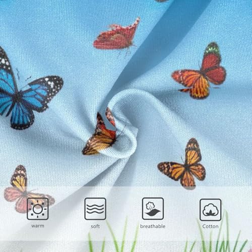 Colorful Wildflower Butterfly Girl Panties Cute Toddler Underwear Custom Cotton Print Briefs Kids Undies 2t3