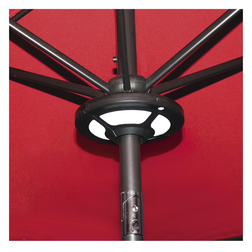aqua patio umbrella with lights Ovios 15ft Solar APP the flexible arm tilt feature allows you to adjust the canopy to the moving sun Cesicia 10 ft. Outdoor Patio