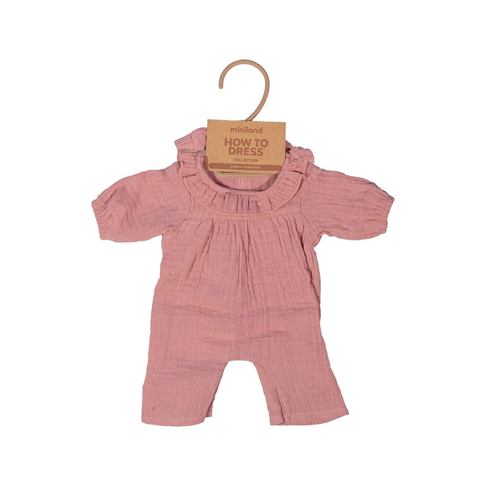 Miniland - Clothes for 38 cm Doll, Clothing Accessory for Dolls Pajamas with Hat (Pink), Rosa - Image 2