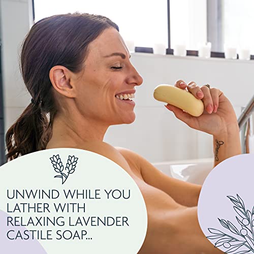 Carolina-Castile-Soap-Vegan-Lavender-Castile-Bar-Soap–6-Bars-of-Natural-Soap-for-Men-Women-and-Kids–Gentle-Hydrating-Castile-Soap-Bars-with-Organic-Cocoa-Butter-and-Olive-Oil-5-Oz-Each Carolina Castile Soap Vegan Lavender Castile Bar Soap–6 Bars of Natural Soap for Men Women and Kids–Gentle Hydrating Castile Soap Bars with Organic Cocoa Butter and Olive Oil 5 Oz Each