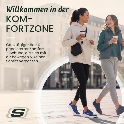 Skechers Damen Arch Fit 2.0 Easy Chic Slip-InTurnschuhe, Navy Mesh/Turquoise Trim, 37.5 EU Large – Ansicht 2