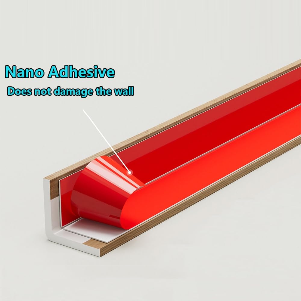 Protections d'angle murales autocollantes en PVC de 99,1 cm – Bande de protection d'angle en forme de L pour murs, portes, fenêtres, chêne – W 2 cm / in in