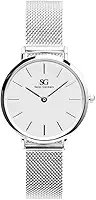 Relógio Feminino Pulseira Prata Redondo Harlem Silver 32mm Delicado