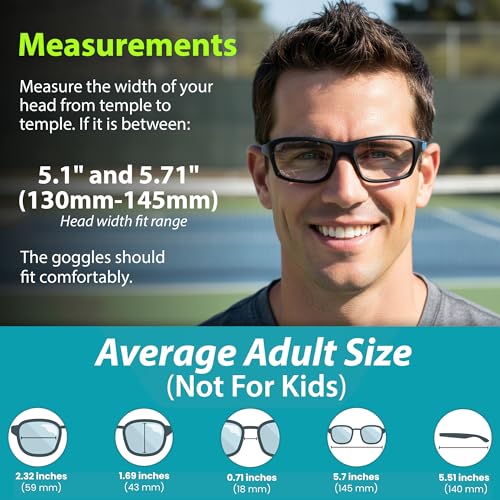 BLUE CUT Sports Protection Goggles, Photochromic Lenses Safety Glasses for Basketball, Pickleball Indoor Outdoor Sports by BLUE CUT - Used condition - Image 3