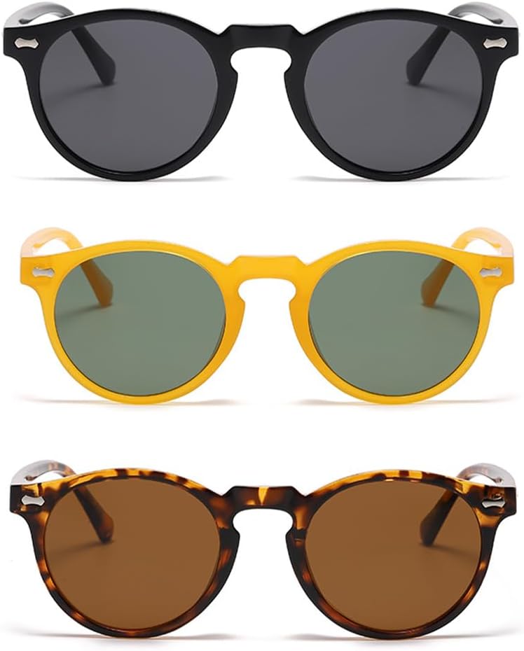 3 Pack Girls Polarized Sunglasses Vintage Cute Round Glasses for Girls Boys Age 3-8 - Image 2