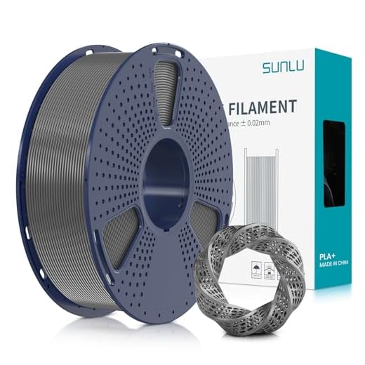 SUNLU Filamento PLA+ 1.75 mm, Filamento para impresora 3D PLA Plus 1KG，Mejora de la resistencia,Neatly Wound, Filamento de impresión 3d PLA+, Precisión dimensional +/- 0.02mm, Gris