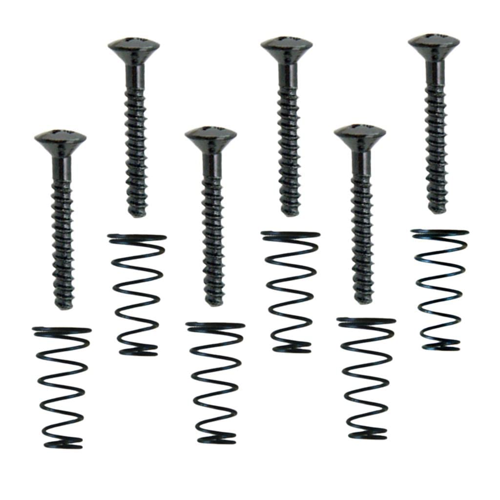 CALANDIS® 6 Pieces Electric Guitar Single Coil Pickup Screws+Springs Set Black-image-19