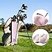 WUUCKOO Swing Swear Repeat Embroidered Pink Golf Towel, Funny Towels for Golf Bags with Clip, Mother Day Retirement Birthday Gifts for Grandma Mom Sister Aunt Golfer Sport Lover, Ladies Golf Towel