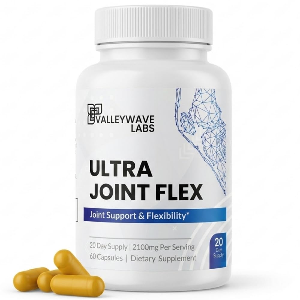 Ultra Joint Flex - Advanced Joint Support Supplement for Knee, Hip, Back & Wrist Comfort | Glucosamine Chondroitin MSM Capsules for Men & Women, 60 Count, Made in USA, 3rd Party Tested