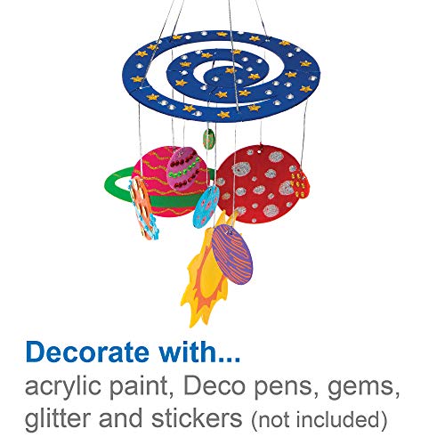 Baker Ross AR676 Houten mobiel"zonnesysteem" voor kinderen – voor knutselwerk en decoraties (2 stuks),hout - Afbeelding 6