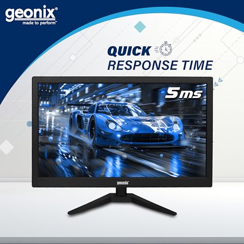 Image of GEONIX PC Monitor (47 cm /18.5 Inch) | Resolution 1366 x 768 | Display Output-VGA & HDMI | LED Display | Power Consumption 21W (Max) | 3 Years Warranty