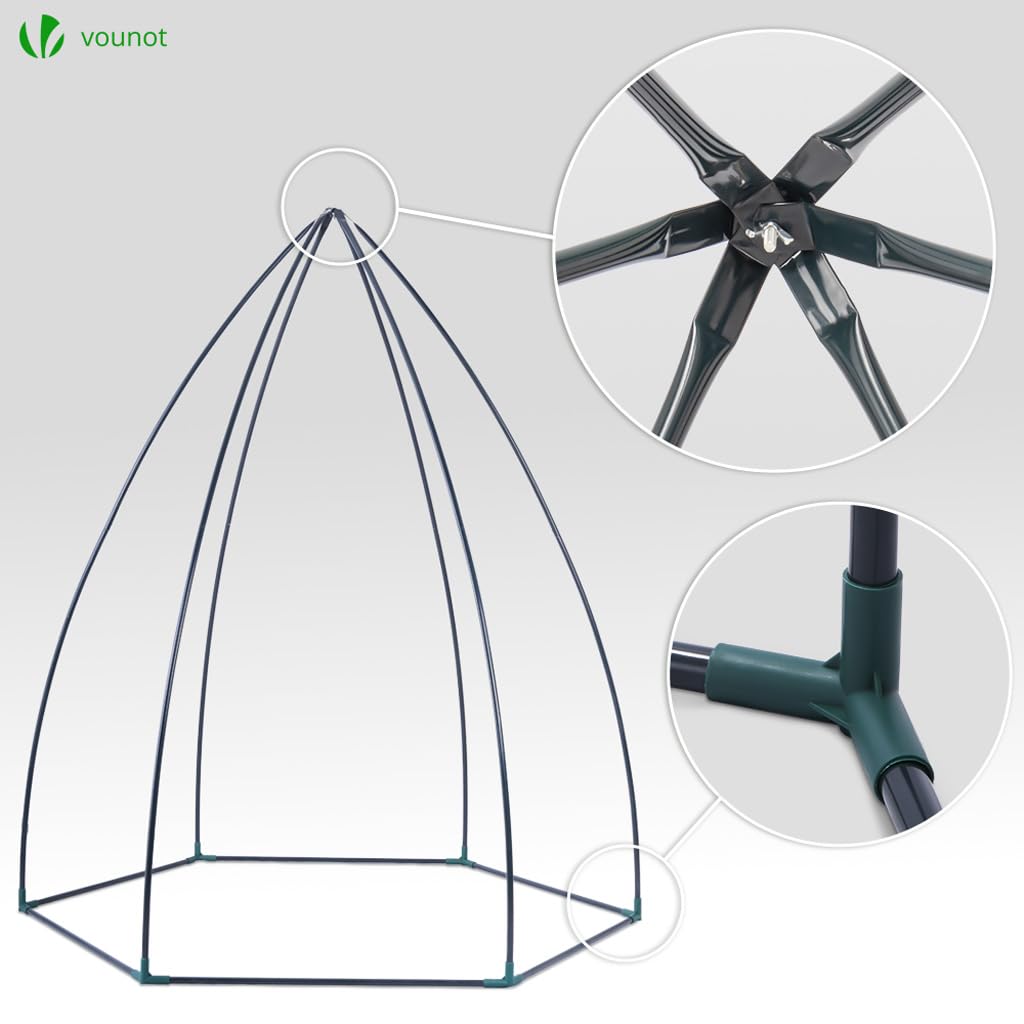 VOUNOT® Serra da Giardino, Serra da Balcone Invernale con Porta a Cerniera e Finestra a Rete, per Verdure, Piante, Fiori, 160x160x180cm, Verde