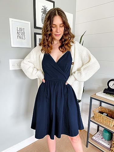 Image of STYLEWORD Womens Sundress Summer Floral Wrap V Neck Backless A-Line Casual Beach Midi Dress