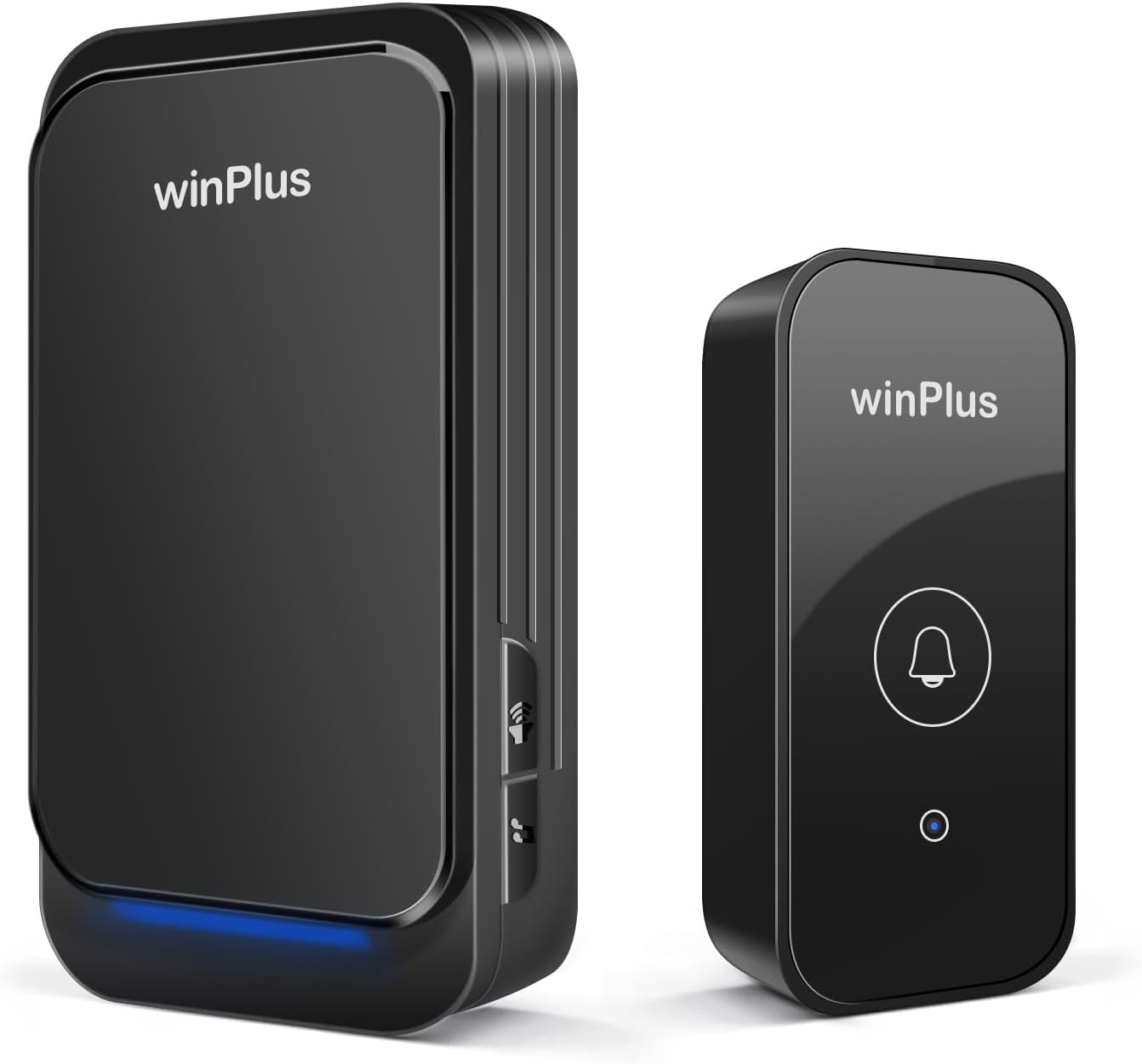 winPlus Wireless Door Bell for Home Long Range, Waterproof Fingertip Touch Cordless Calling Bell for Office up to 500ft Range with 32 Chimes, 4-Level Volume