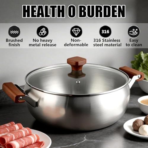 Sartén Wok de Acero Inoxidable 316 con Tapa 10.24 in miniatura 6