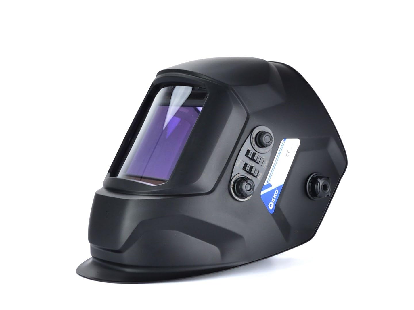BSD Máscara de soldadura con visera grande y autooscurecimiento, para protección óptima en trabajos de soldadura y corte, adaptable a diferentes técnicas y usuarios.
