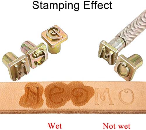 Mogokoyo 9mm Letter Alphabet and Number Stamp Punch Kit, Saddle Making Tools Leather Craft Carving Embossing Stamp for DIY Handmade Art Working