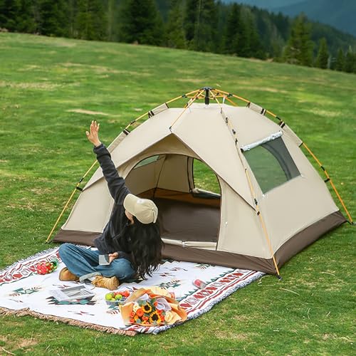 Carpa portátil para camping, impermeable, con puertas y ventanas miniatura 3