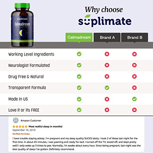 image for SUPLIMATE Sleep Aid, Premium Herbal Sleep Supplement with Valerian Roo