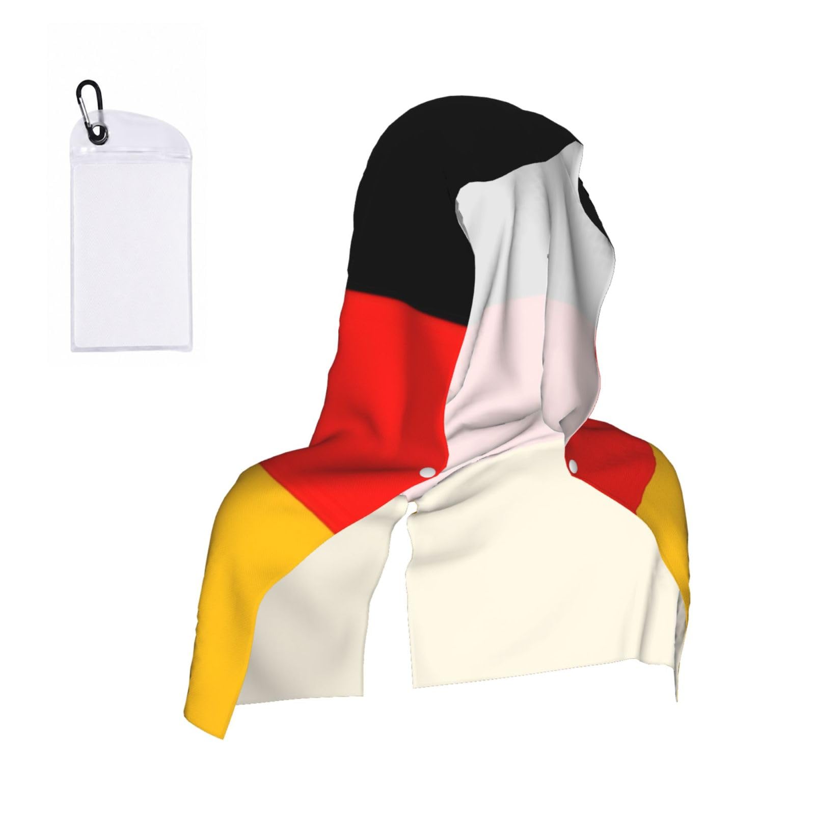 DUWAA Germany Flag Print Cooling Hooded Sports Towel, 30×60cm Quick Drying Summer Cool Head Wrap For Neck And Face