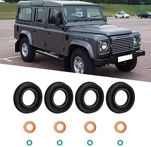 Injector Seals Ring, Automobile Engine Fuel Injector Gasket Injector O-Ring Fit for Transit MK7 2.2 2.4 3.2 TDCi 6C1Q-6K780-AB