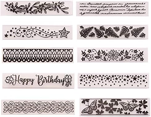 10Pcs Flower Leaf Star Plastic Embossing Folder DIY Craft Template Molds Stamp Stencils Scrapbook Paper Cards Photo Album Making Tool Embossing Folders Handmade Art Craft Supplies Decorating Mold