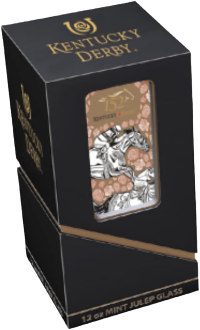 KD 152 Official Julep Glass 24 Carat Gold Limited Edition Mint Julep Glass For Cocktails Whiskey Bourbon Mojitos Iced Tea Classic Derby Drinkware Luxury Barware For Home Parties And Bartending Use