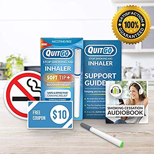 Quit Smoking Aid Oxygen Inhaler + Soft Tip Chewable Filter to Help Curb