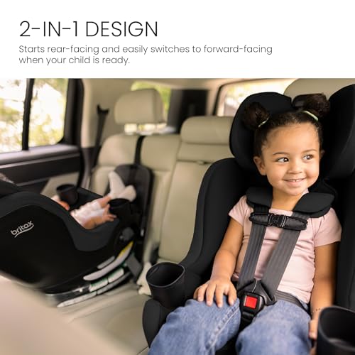 Image of Britax Galaxy360 Slim Rotating Convertible Car Seat - Raven Black | 2-in-1 Rotating Car Seat for Infants & Toddlers, 360 SwivelSmooth Steel Ring, Extended Rear Facing, ClickTight Installation