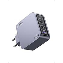 UGREEN Nexode Pro Caricatore USB C 160W GaN, Caricabatteria Type C Carica Rapido a 4 Porte PD3.1 Compatibile con MacBook, iPad, iPhone 16, Galaxy S24 Ultra, Dell XPS