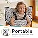 Nuby On The Go Toddler Portable Travel Chair for Babies and Toddlers - 5 Point Safety Adjustable Straps - 6+ Months - Folds into a Storage Bag, Brush Strokes