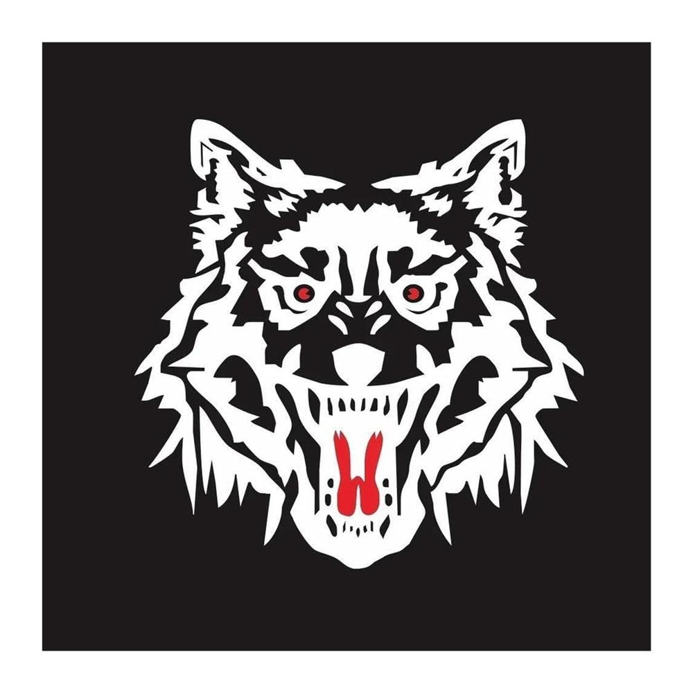 Wolf Totem Car Stickers Decorative Door Waist Line Hood Models Universal Waterproof Vinyl Decal Accessories(White,S 20x20cm)