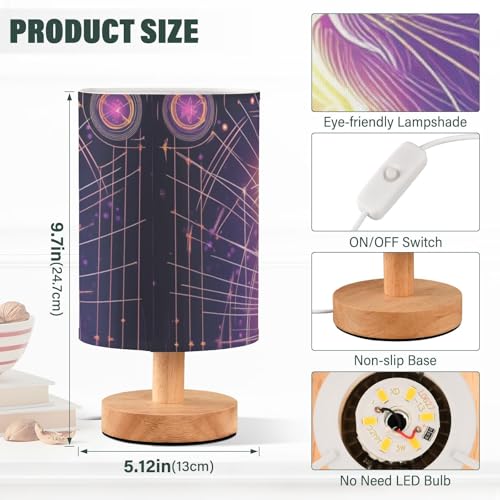 Lámpara de mesa noche con luz LED para salón y niños miniatura 3