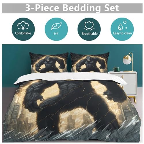 Housse de couette chimpanzés douce en microfibre pour des nuits d'évasion douillettes - 6