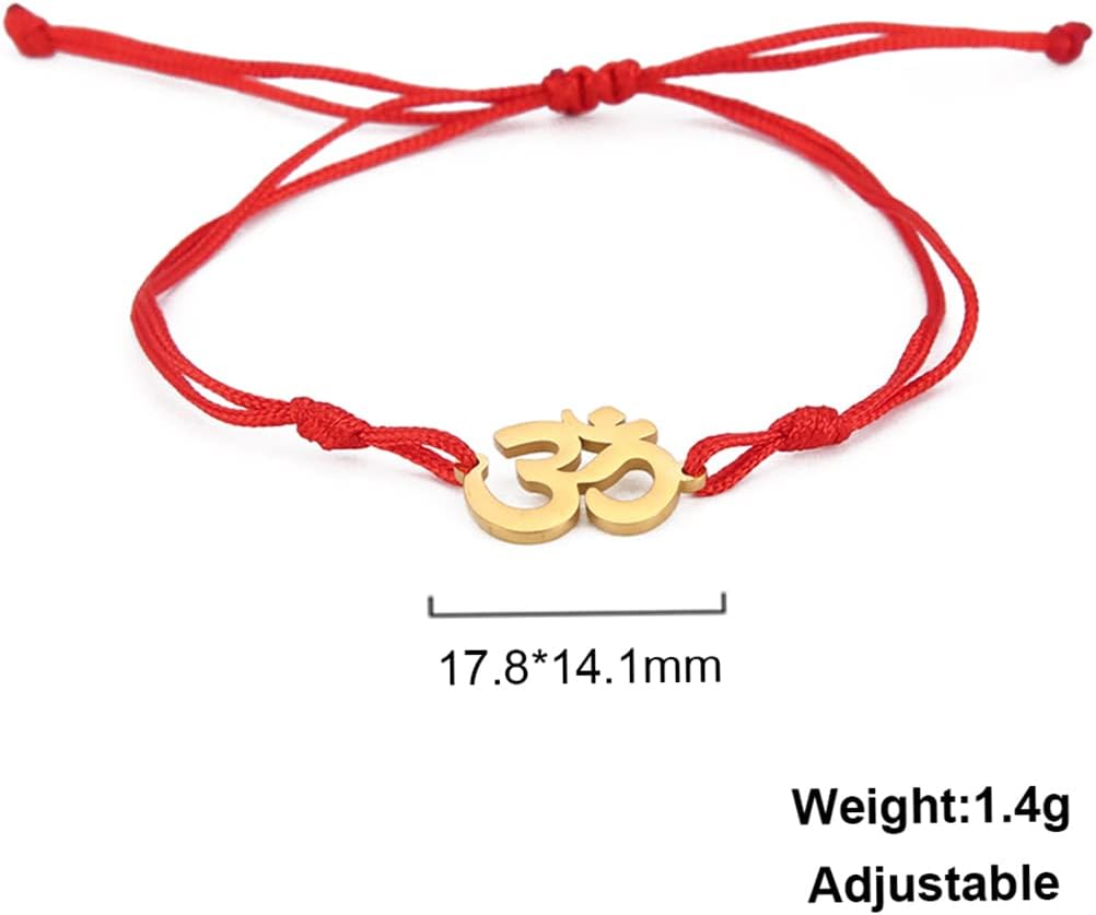 UNIFT Om Bracelet For Men & Women Stainless Steel Hindu Symbol Om Amulet Bracelets Charm Yoga Adjustable Bracelet Hypoallergenic Jewelry - Image 6