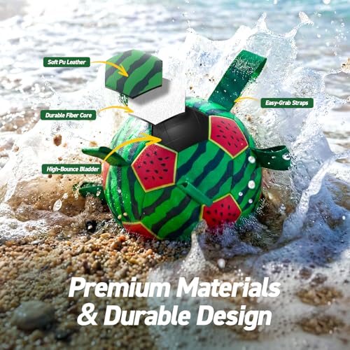 Image of QDAN Dog Water Toys, Pool Toys for Dogs Swimming Beach Fun, Watermelon Ball for Summer Outdoor Games (7 inch)