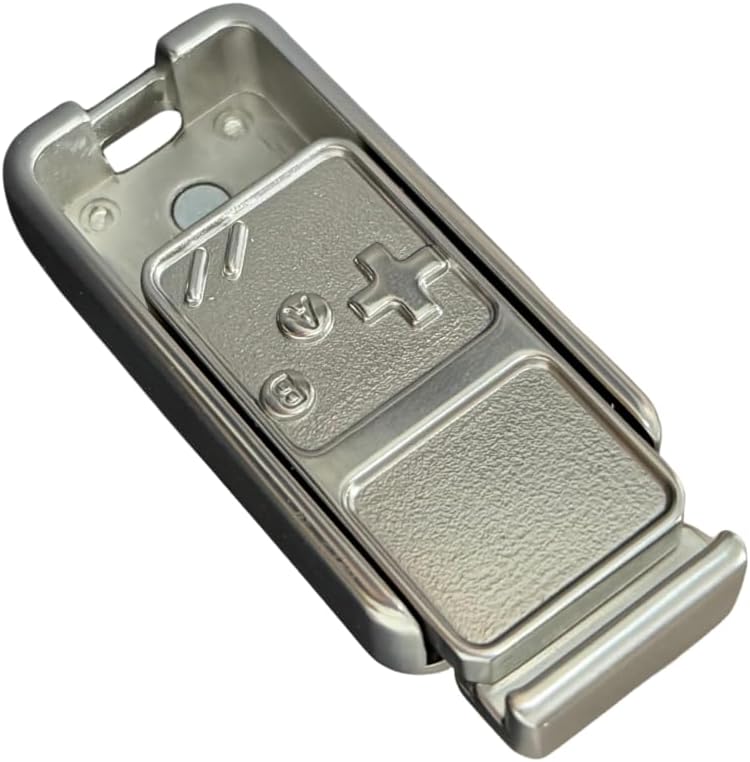 Stainless Steel Game Console Fidget Slider, Magnetic EDC Metal Slider for Adults, Stress Relief Haptic Slider with Bounce-Back Design and Lanyard Hole (Silver)