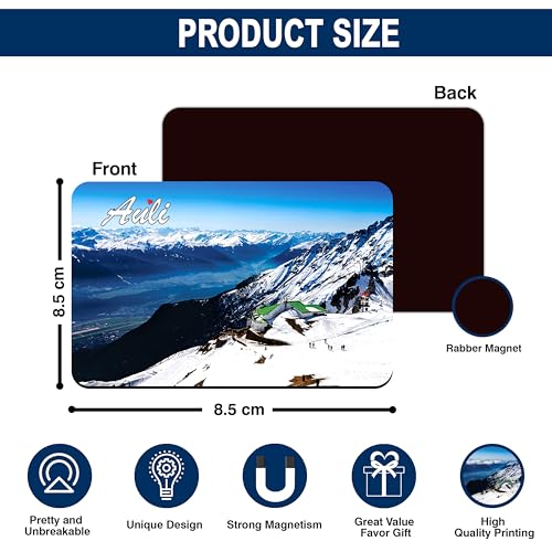 Image of Elegant Fridge Magnet with Themes |Rectangular Size Refrigerator Magnet with Magnetic Rubber Back | Pack of 1, 8.6cm X 5.4cm (Auli)