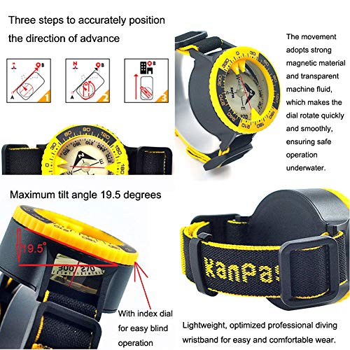 Brújula de muñeca para buceo KanPas D-50 Ocean Elite miniatura 5