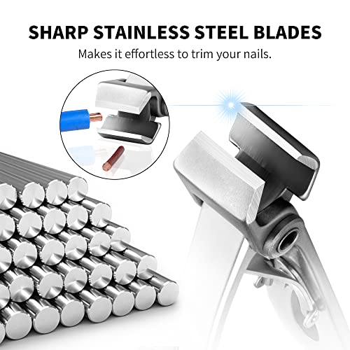 Ebewanli Straight Edge Nail Clipper, 17Mm Wide Jaw Opening Extra Large Toenail Clippers For Thick Nails, Heavy Duty Toe Nail Clippers For Men, Adult, Seniors Thick Toenails #TOP3