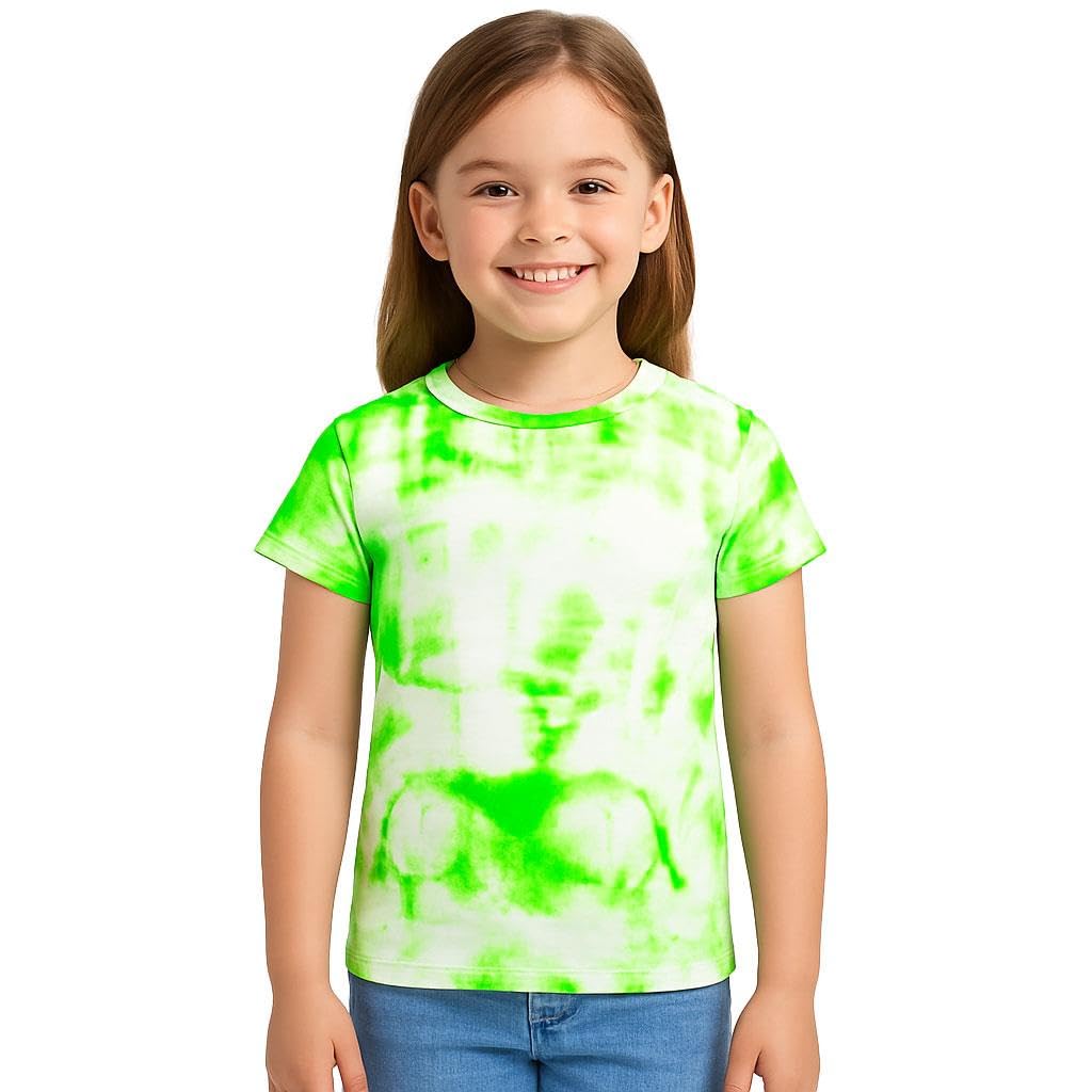 A2Z 4 Kids Tie Dye 250 T Shirt N Green 7-8